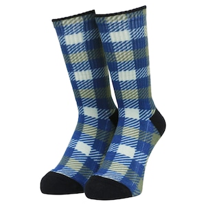 WHIMSY / PRINTED GUN CLUB SOCKS GREEN PLAID