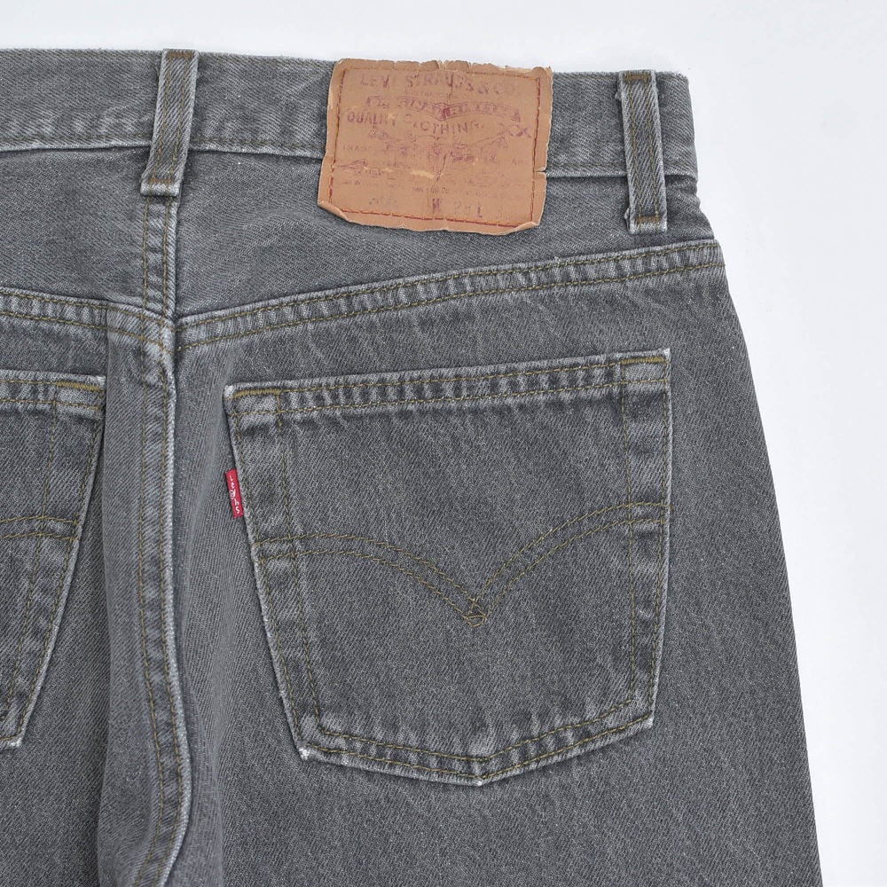 90s USA製 Levi's リーバイス 501 先染め ブラック デニム パンツ