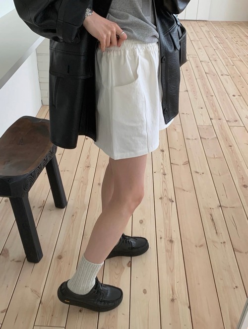 (予約) taffeta / Piece banding shorts 3color