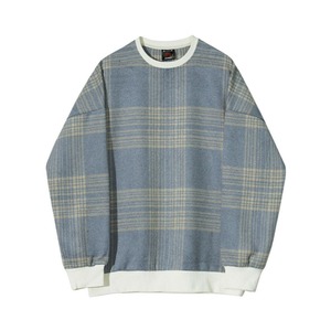 チェックパイピングニット　MT0080327