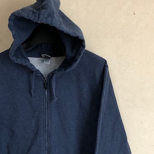 【Sサイズ】CHAMPION ジップアップ パーカー 淡いネイビー