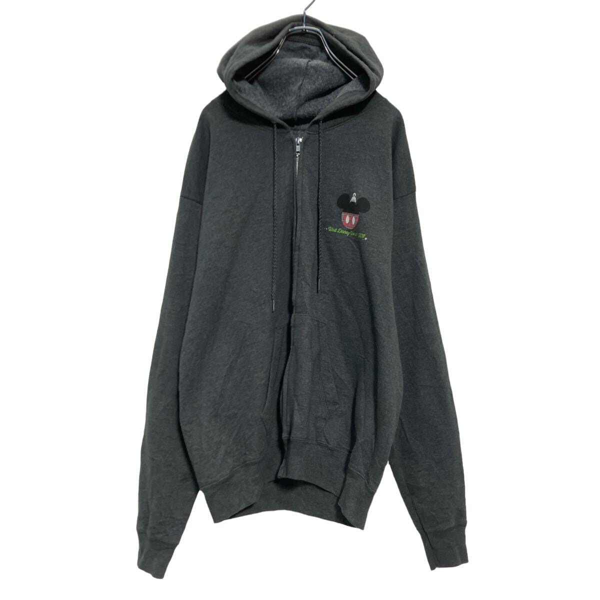 Hanes ジップアップ キャラクター プリントスウェット パーカー M