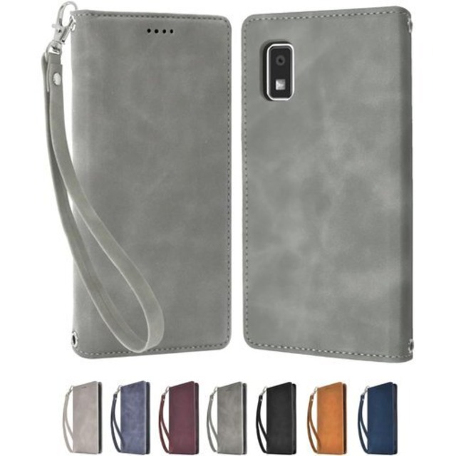 シズカウィル AQUOS wish3 SH-53D A302SH ケース カバー 手帳型 アイファンデ2 フロスティグレー 1個入り 26