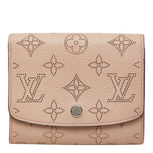 ルイ ヴィトン マヒナ ポルトフォイユ イリス 二つ折り財布 M62542 マグノリア ピンク レザー レディース LOUIS VUITTON 【中古】