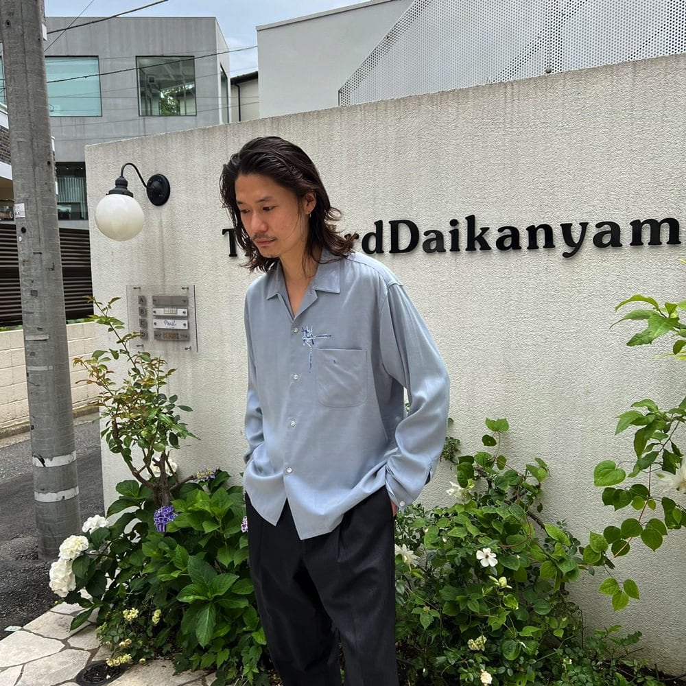 Empire Classics] Vintage Open Collar Rayon Shirt [1960s-] Vintage