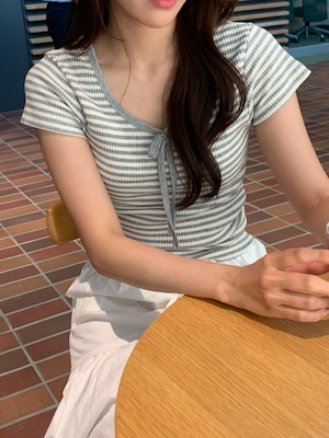Striped Half Tee