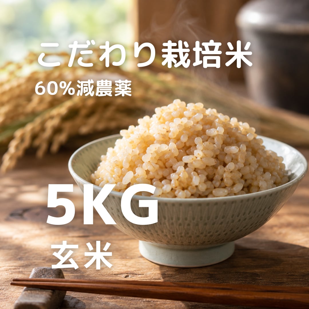 R8年産 冷めても美味しい こだわり栽培米 玄米 5kg