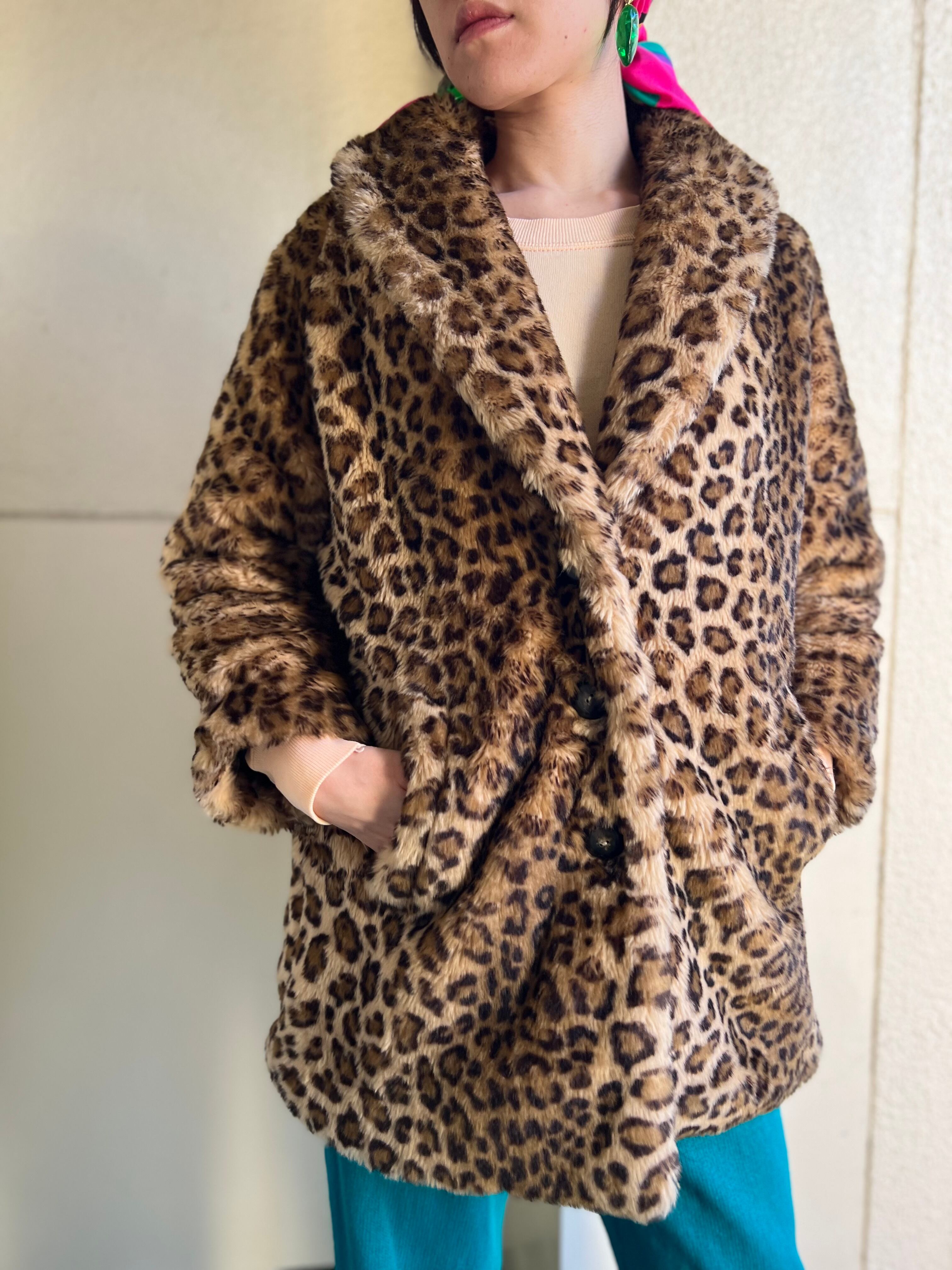 Vintage leopard fake fur coat ( ヴィンテージ レオパード フェイク 