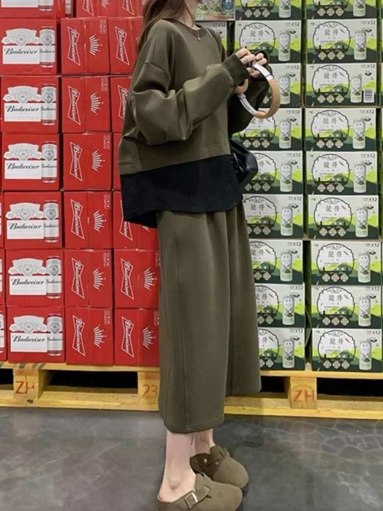 悩まずサクッとお洒落コーデが完成 バイカラースウェット