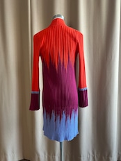 chevron art pleats cardigan-5146-1