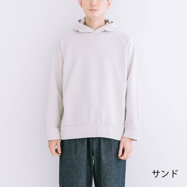 リネン RINEN 20/1オーガニック裏毛ラグランパーカー(R14301)全6色