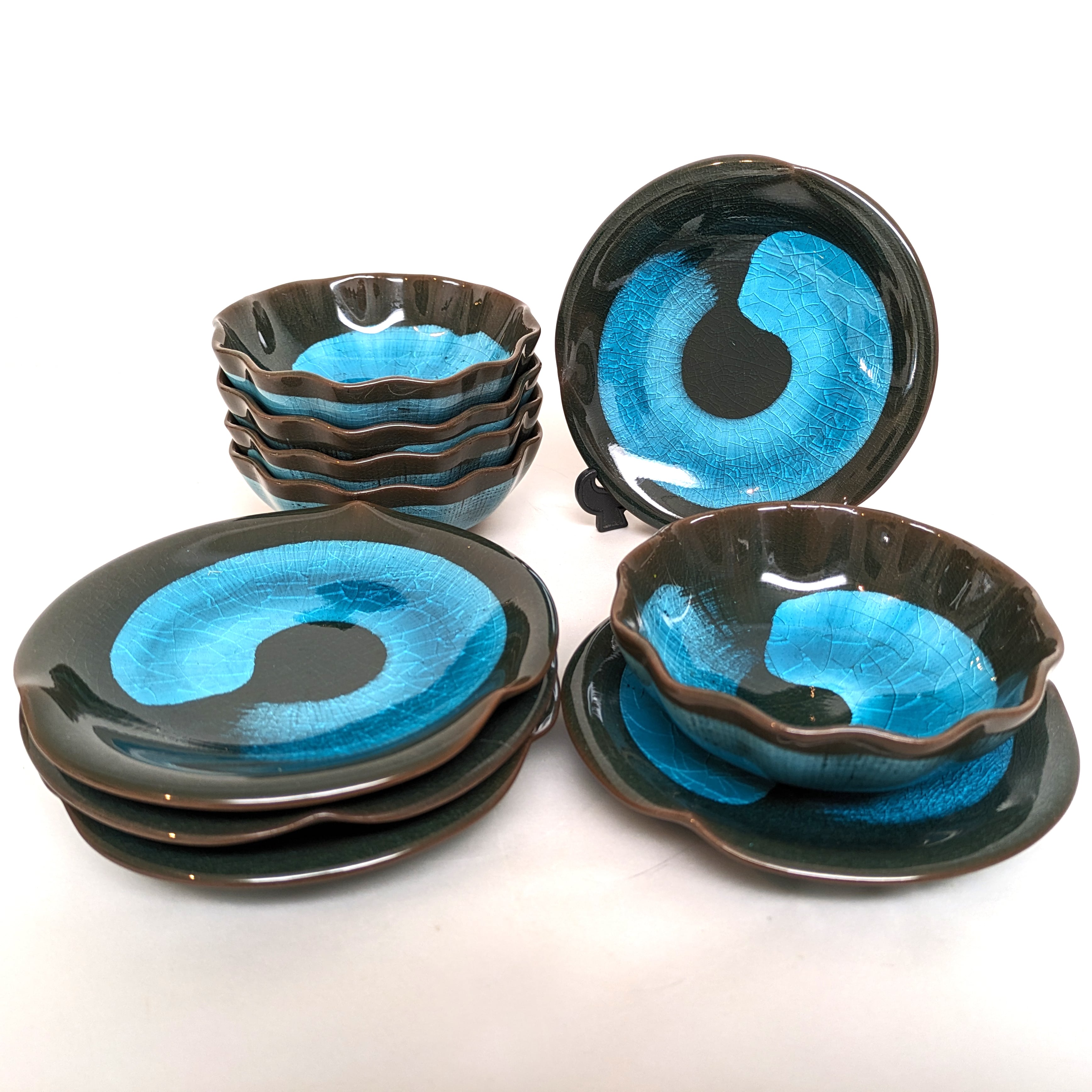 未使用 京泉 皿 5枚組 和食器 京しみず・赤峰・和食器セット・小皿・小鉢・計10客・No.230525-45