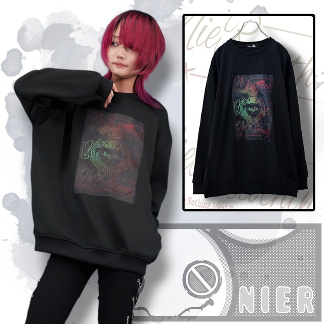 《九尾の日×39点限定超大特価》GRADATION GRAPHIC BIG SWEATSHIRT