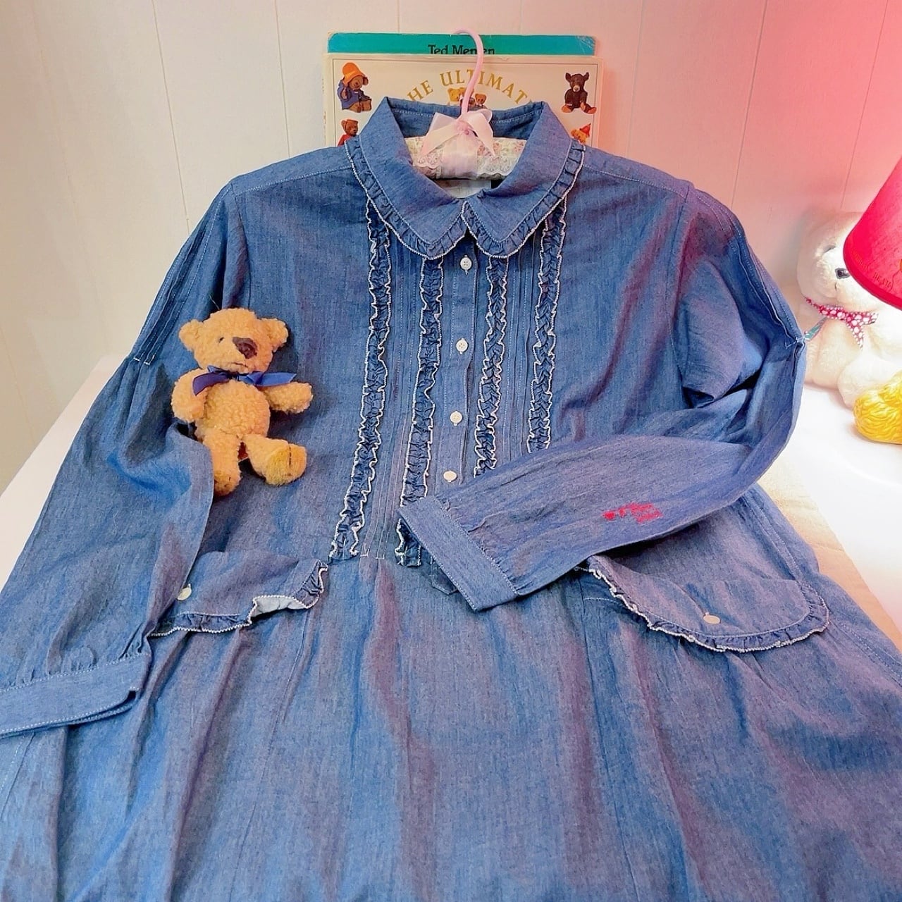 PINKHOUSE / frill pocket denim blouse