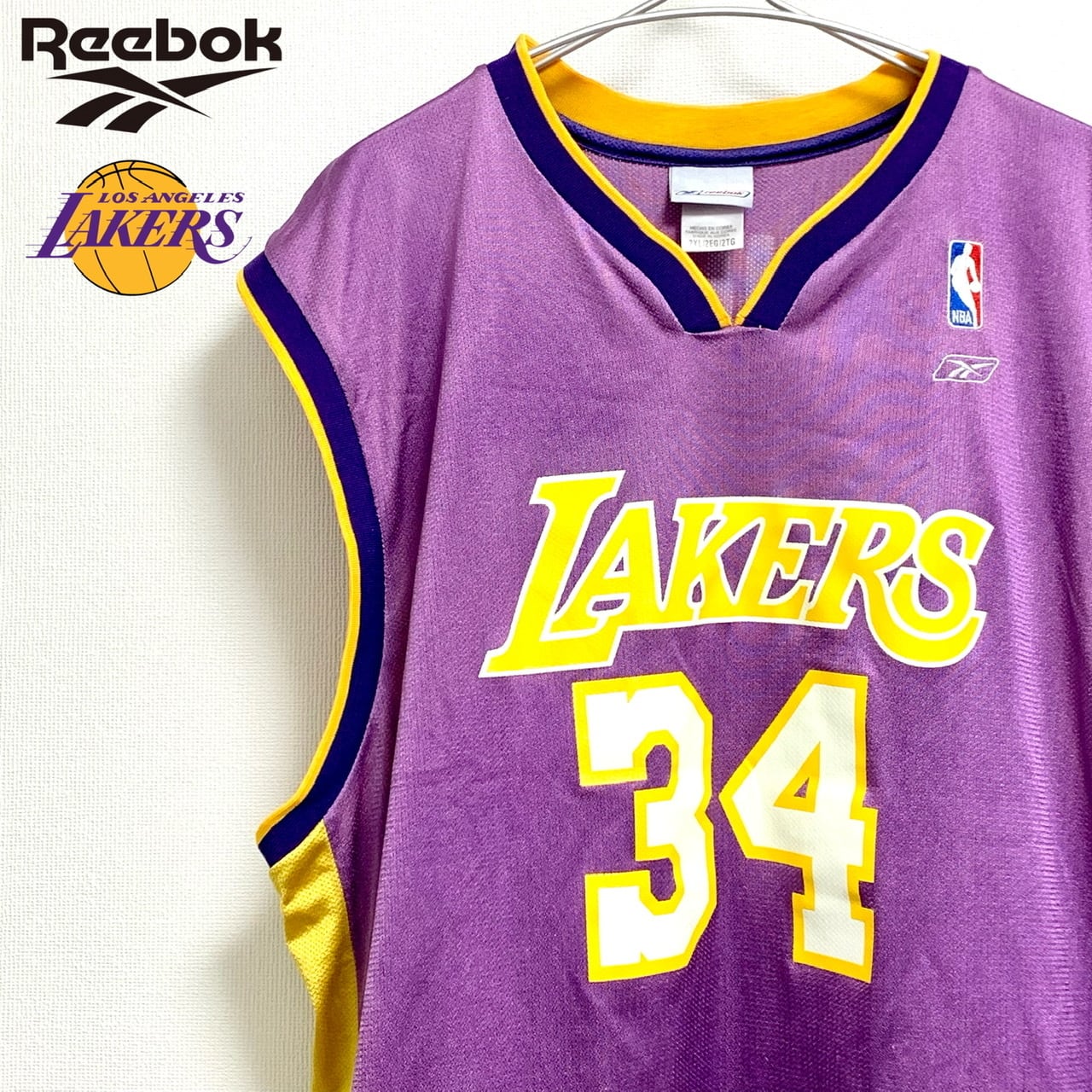 リーボック NBA LAKERSレイカーズトラックジャケット　パープル　2XL