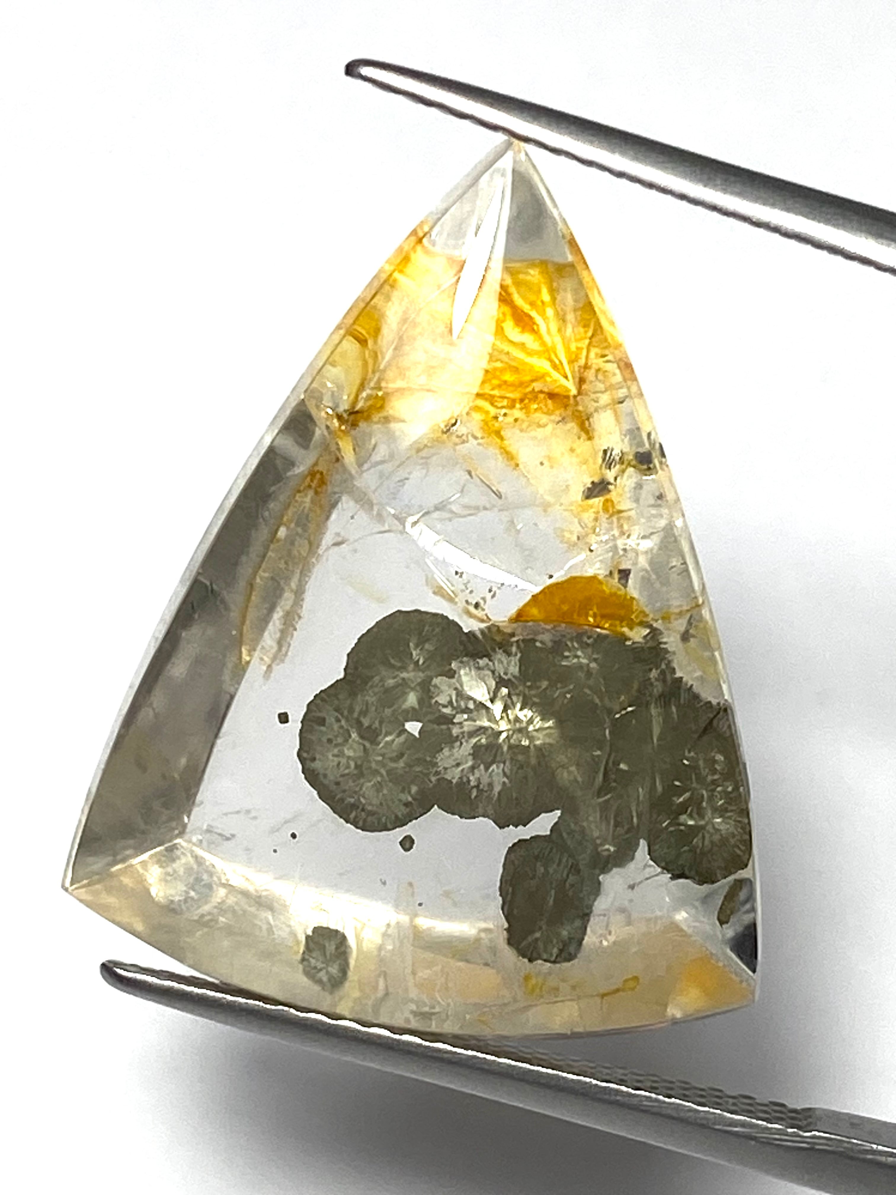 マーカサイトインクォーツ、セラフィナイト 24.マーカサイトinクォーツ［No.HA-2340］ | デザインアトリエ -kakera-