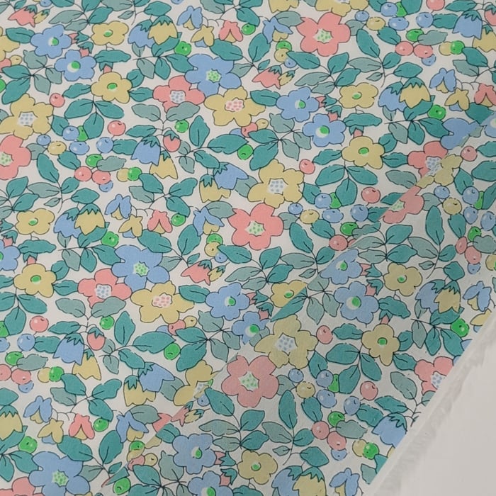 リバティ・ファブリックス タナローン Betsy Berry ベッツィ・ベリー グリーンネオン 約108×50cm