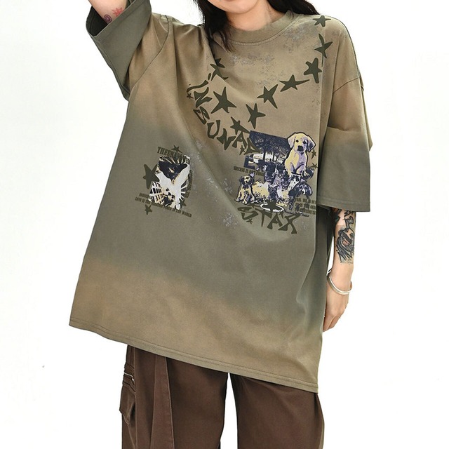 スターグラフィティドッグTシャツ
 2col   R01724