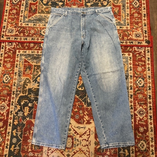 00s Wrangler ペインターパンツ デニムパンツ ワークパンツ W38 L30 W100cm バギーパンツ ワイド ヴィンテージ ラングラー 90s