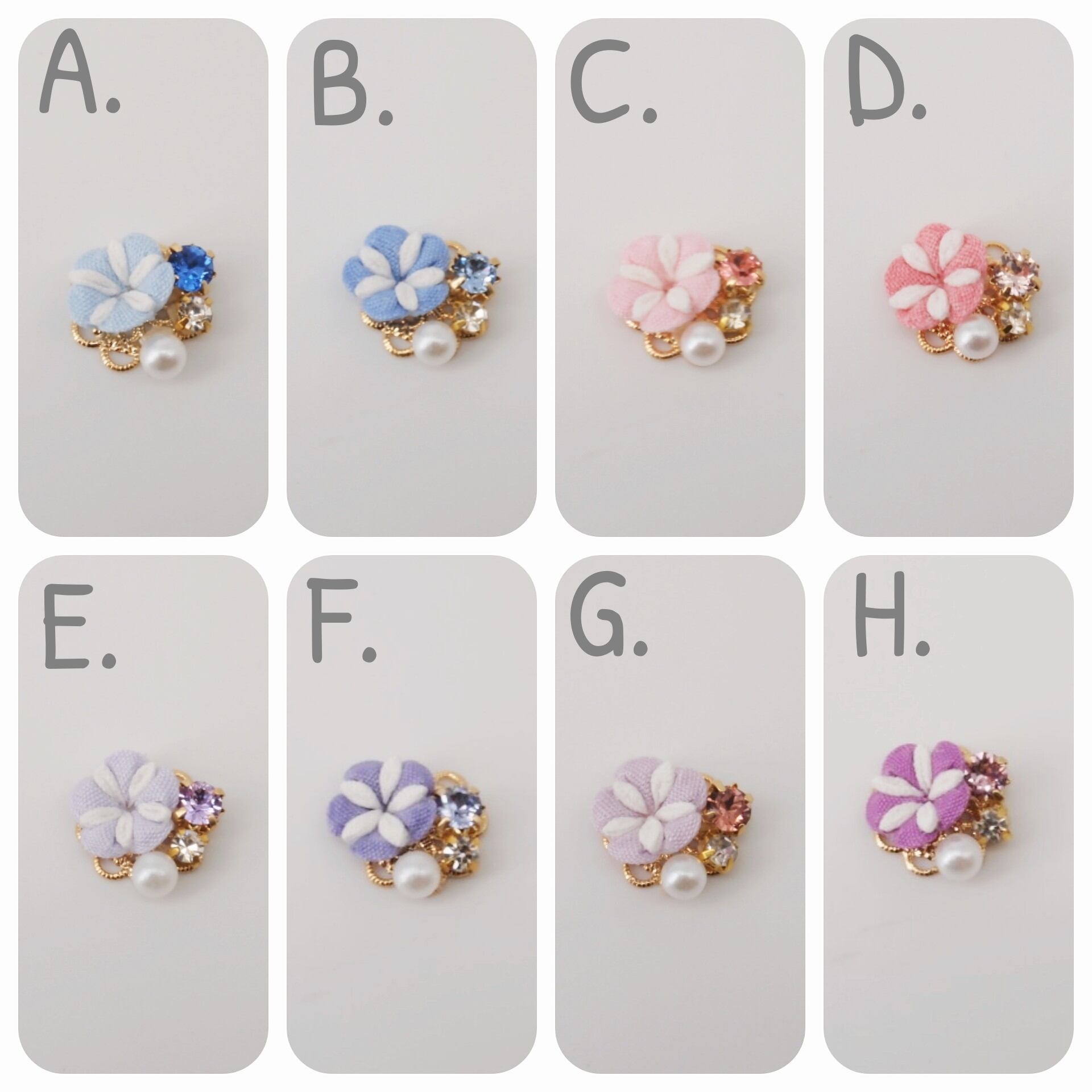 つまみ細工 朝顔と夏のかけらネックレス 】----ペンダント/フラワー