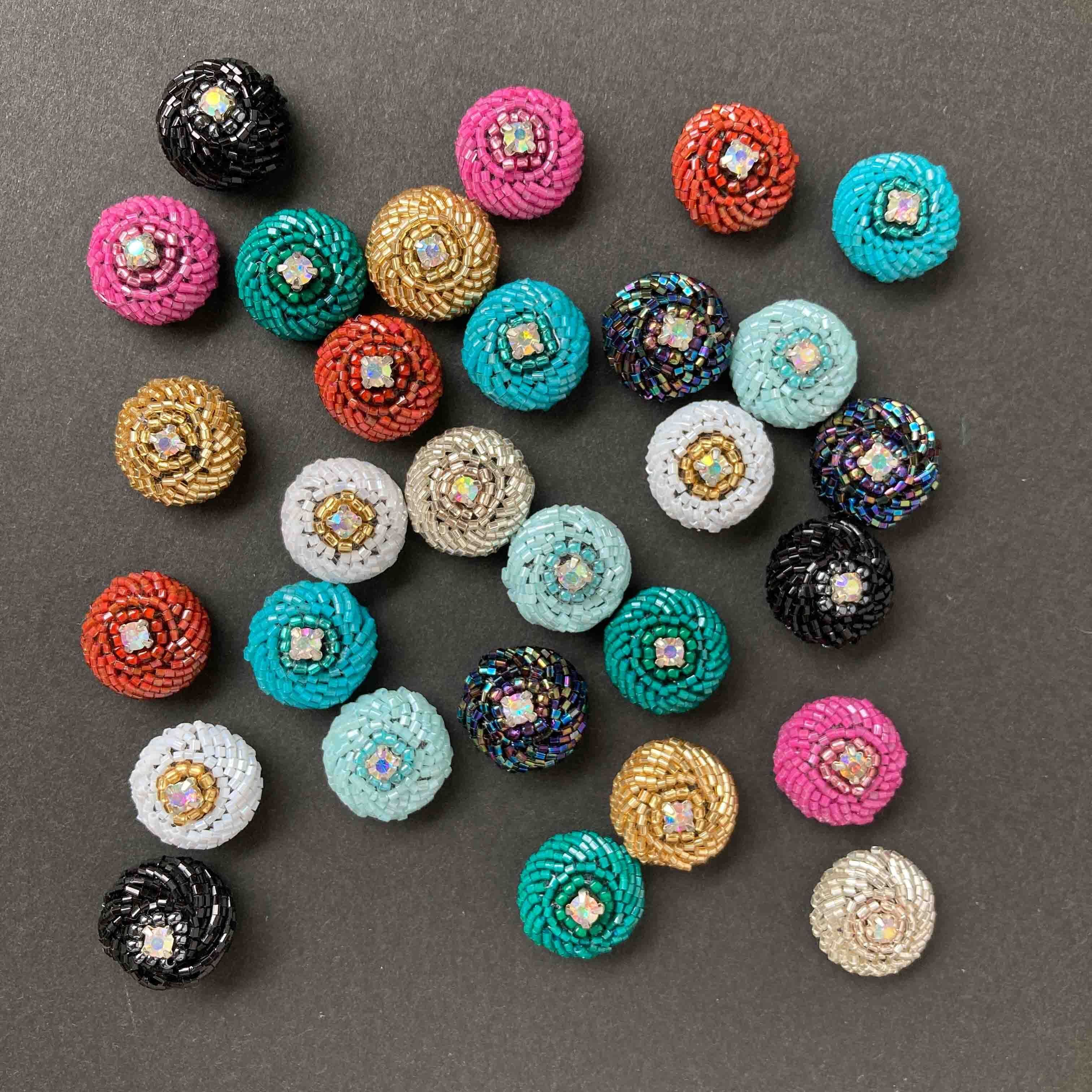 再入荷〉Duaオリジナル ビジュー付きビーズデコパーツM（18mm） | Dua