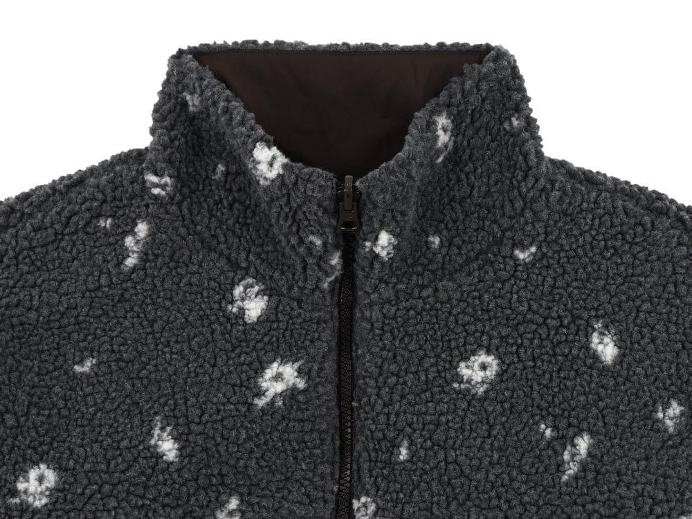 COYSEIO] PETAL REVERSIBLE FLEECE JACKET GREY 正規品 韓国ブランド
