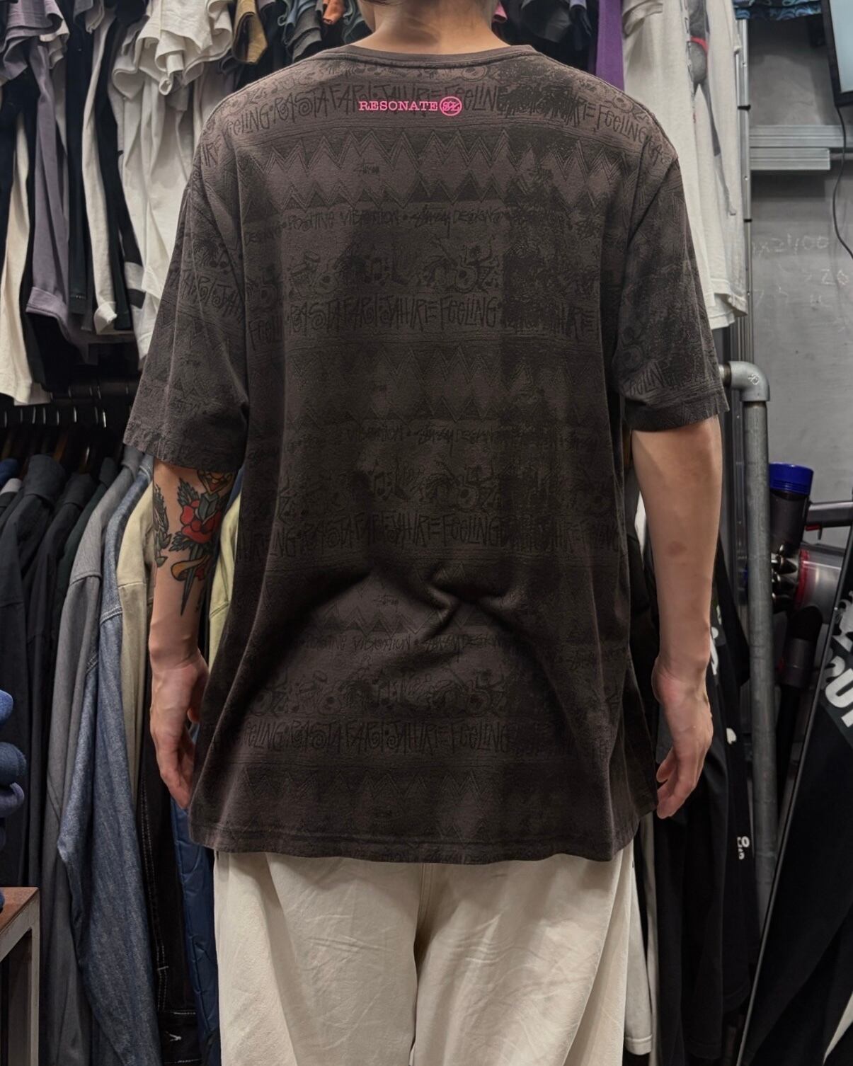 stussy オールドステューシー　リゾネイト　グッドイナフ新品未使用 00's old stussy × RESONATE GOOD ENOUGH Tom Tom Tee “総柄