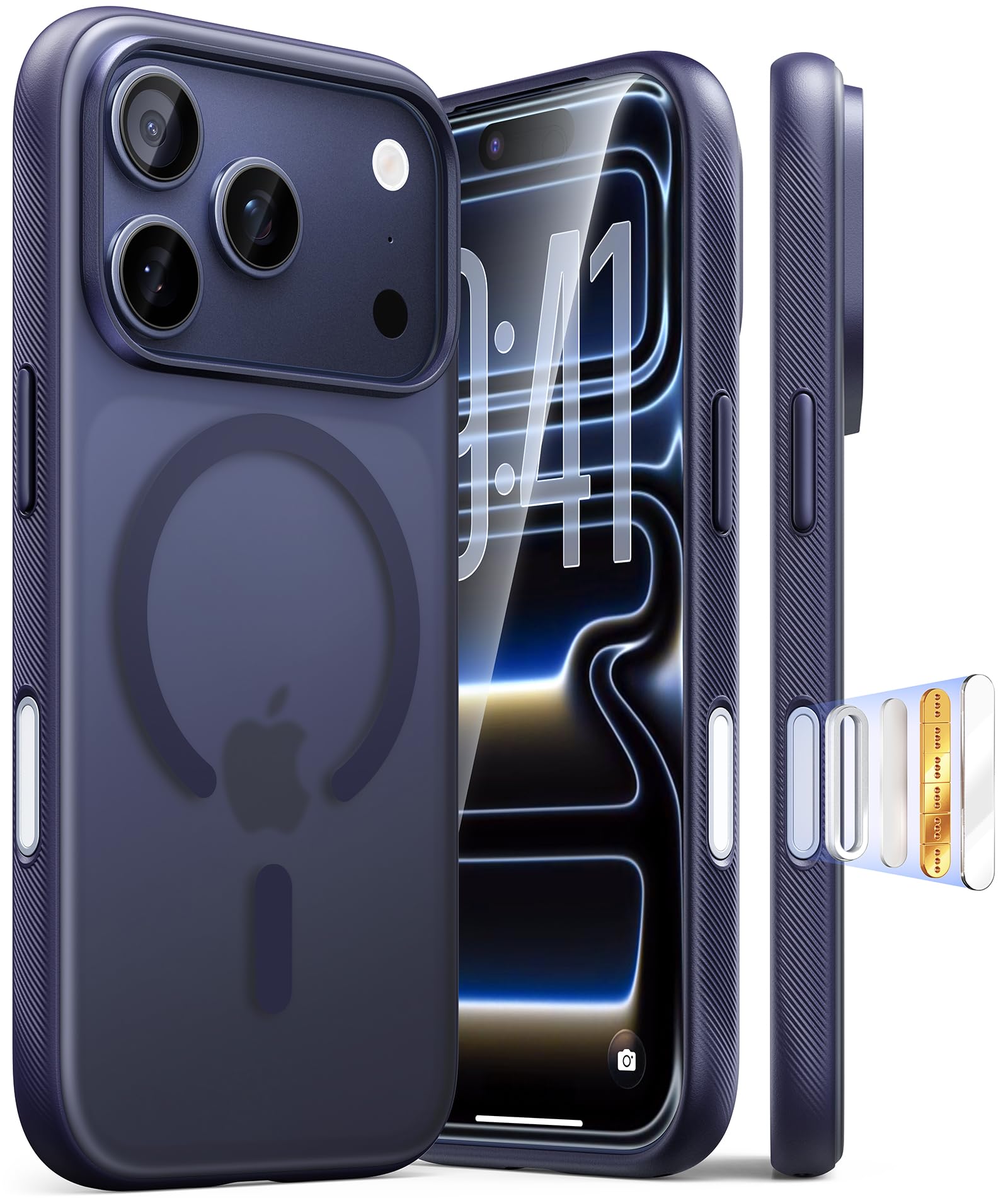 【米軍MIL規格・MagSafe対応】iPhone 18 Pro ケース iPhone 17 Pro ケース ワイヤレス充電 マグネット搭載 カメラコントロールボタン付き 滑り止め 指紋防止 黄変防止 マット仕上げ 衝撃吸収 ストラップホール いphone18 Pro ケース