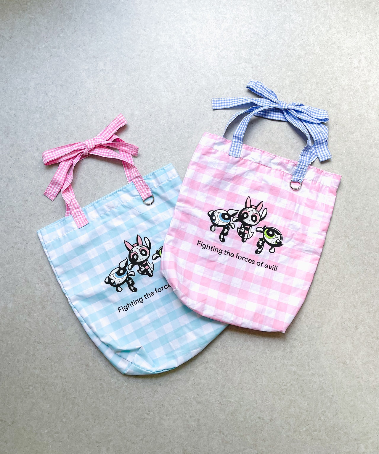 F251050_The Powerpuff Girls×Flapper ギンガムチェックトート - 2