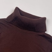 BURBERRY LONDON バーバリー タートルネック ハイゲージ 長袖 ウール ニット セーター 2/ブラウン レディース