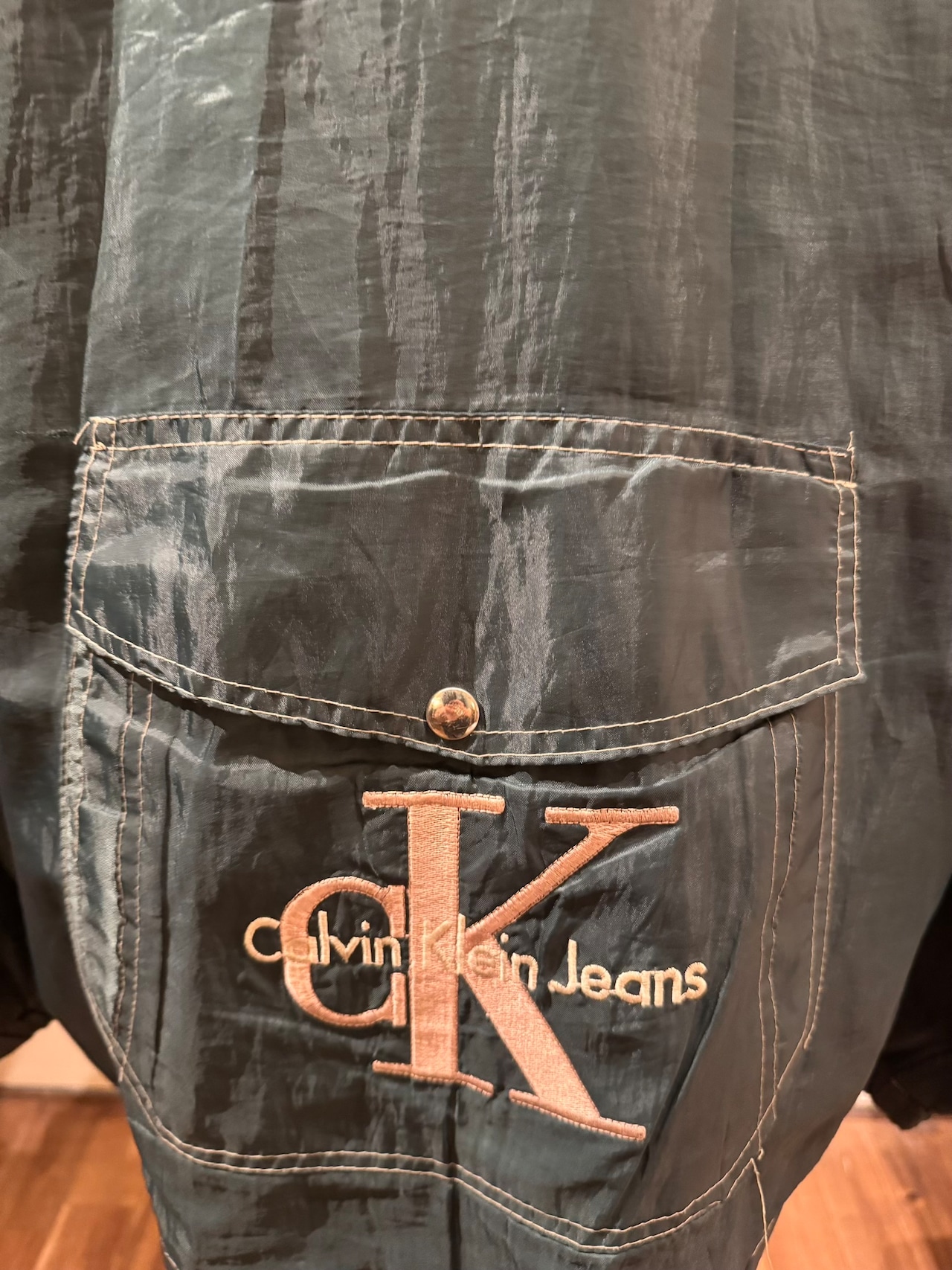 90s Calvin Klein Jeans ナイロンジップアップジャケット / ウィンドブレーカー