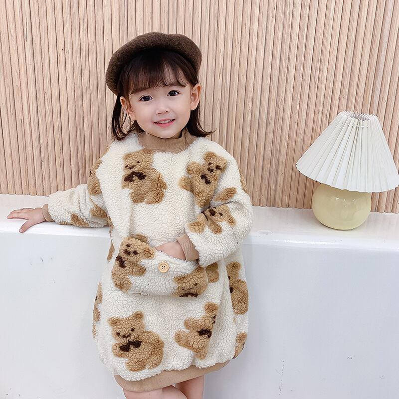 KID】ポケット付き熊柄ロングコート 全2色 | 韓国子供服通販 - Baker KID】ポケット付き熊柄ロングコート 全2色 | 韓国子供服通販 - Baker