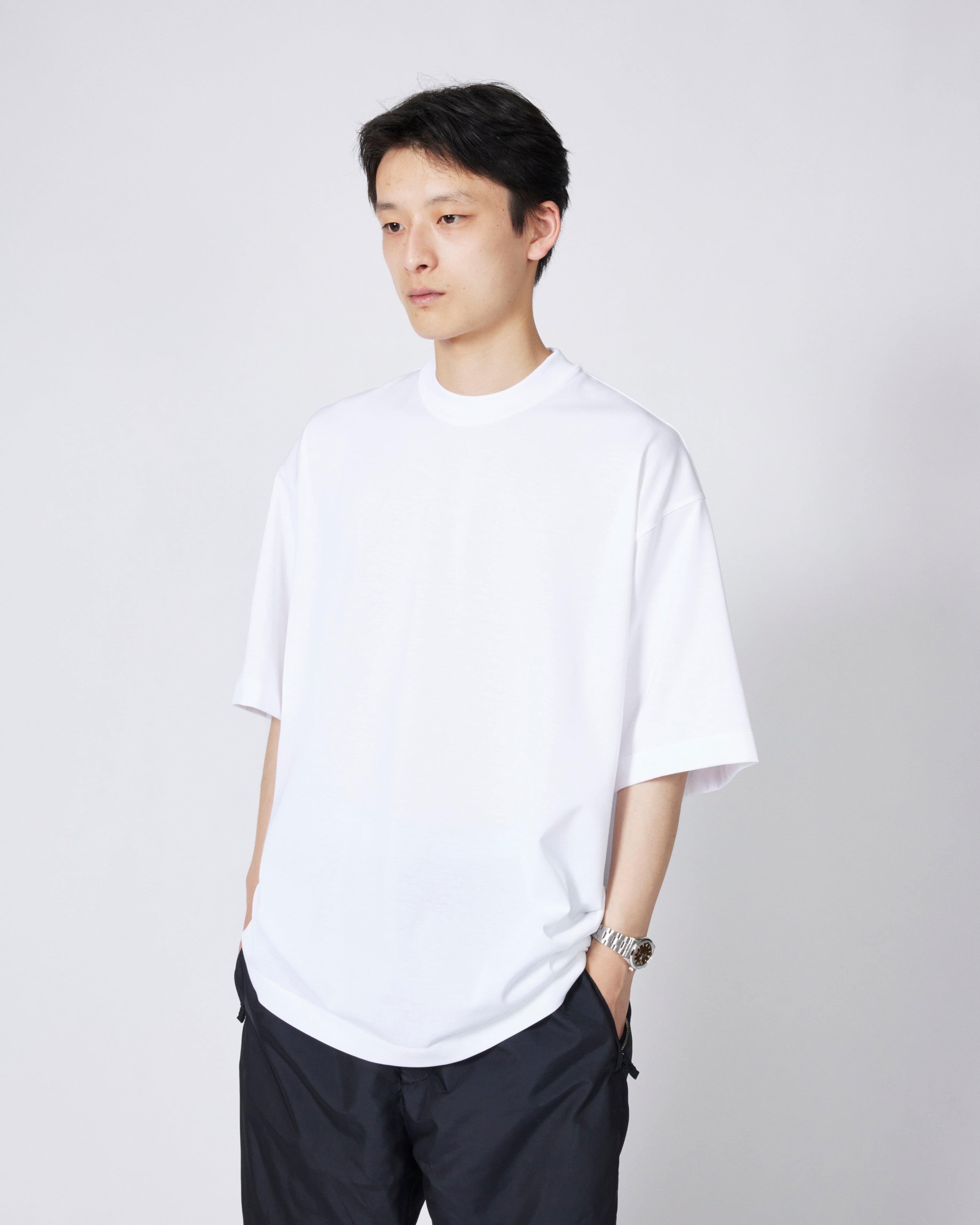 everyone luxury cotton short sleeve tee shirt (WHITE) | everyone