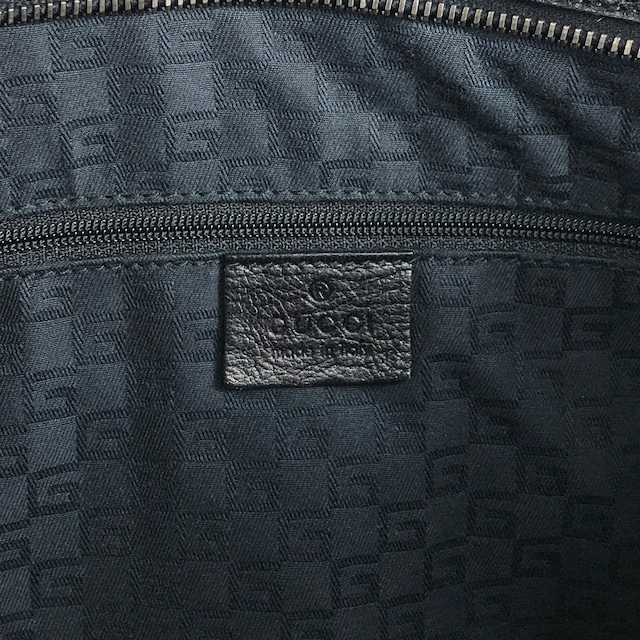 GUCCI グッチ ショルダーバッグ ブラック ロゴ レザー vintage ヴィンテージ オールド 6trb86