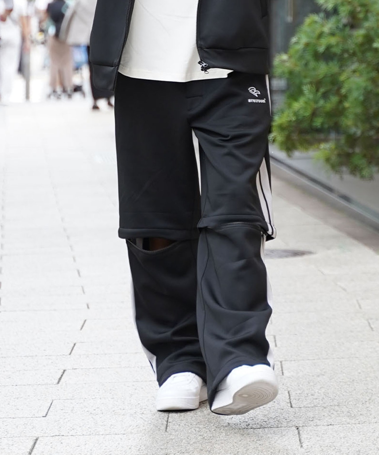 【#Re:room】SIDE LINE 2WAY WIDE TRACK PANTS［REP227］