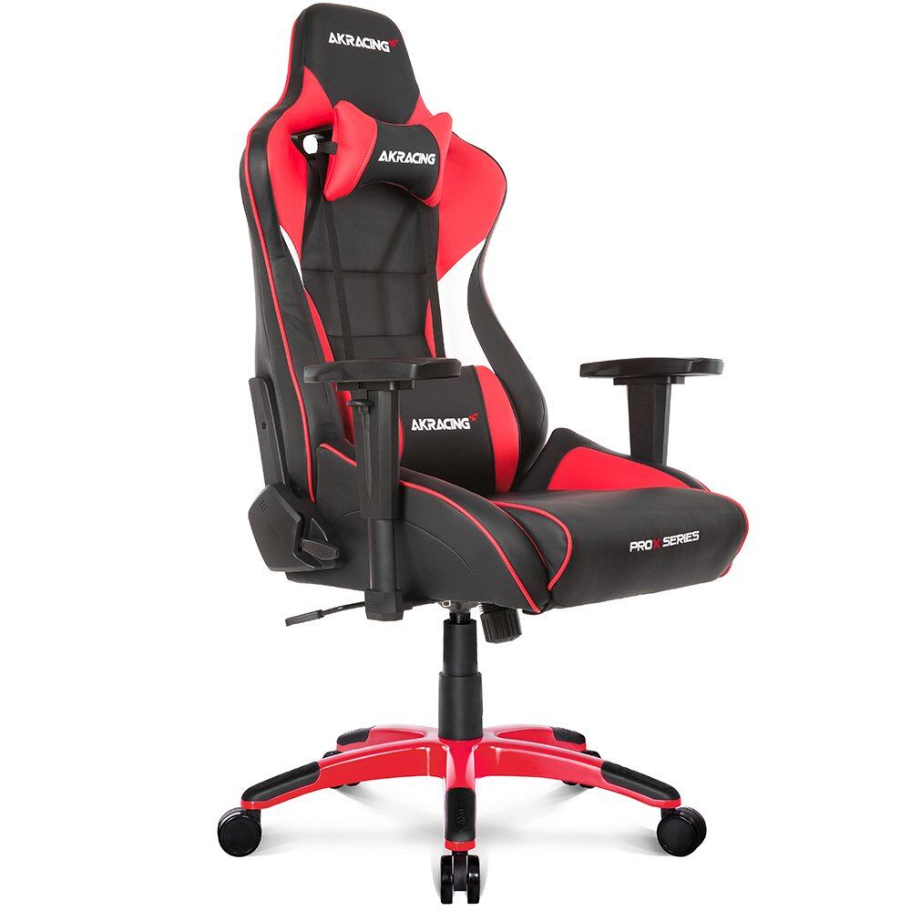 AKRacing ゲーミングチェア 勉強椅子 学習椅子 デスクチェア レッド 赤 Pro-X V2 高耐久PUレザー 180度リクライニング 在宅 リモート 5年保証