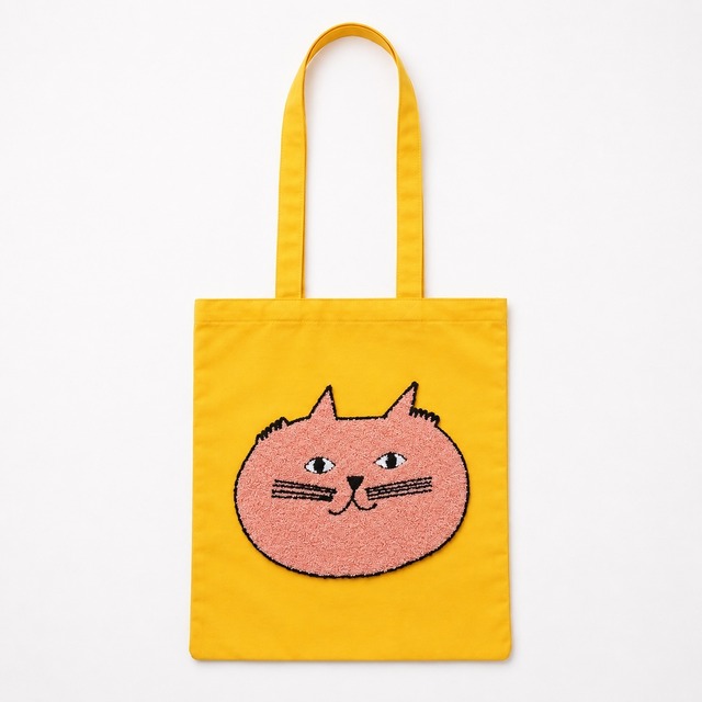 【 OLYA 】Fluffy Rectangle tote bag "CAT"