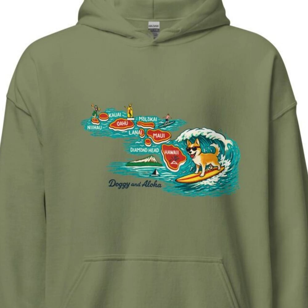 ハワイ諸島 柴犬 ユニセックスパーカーDA0076