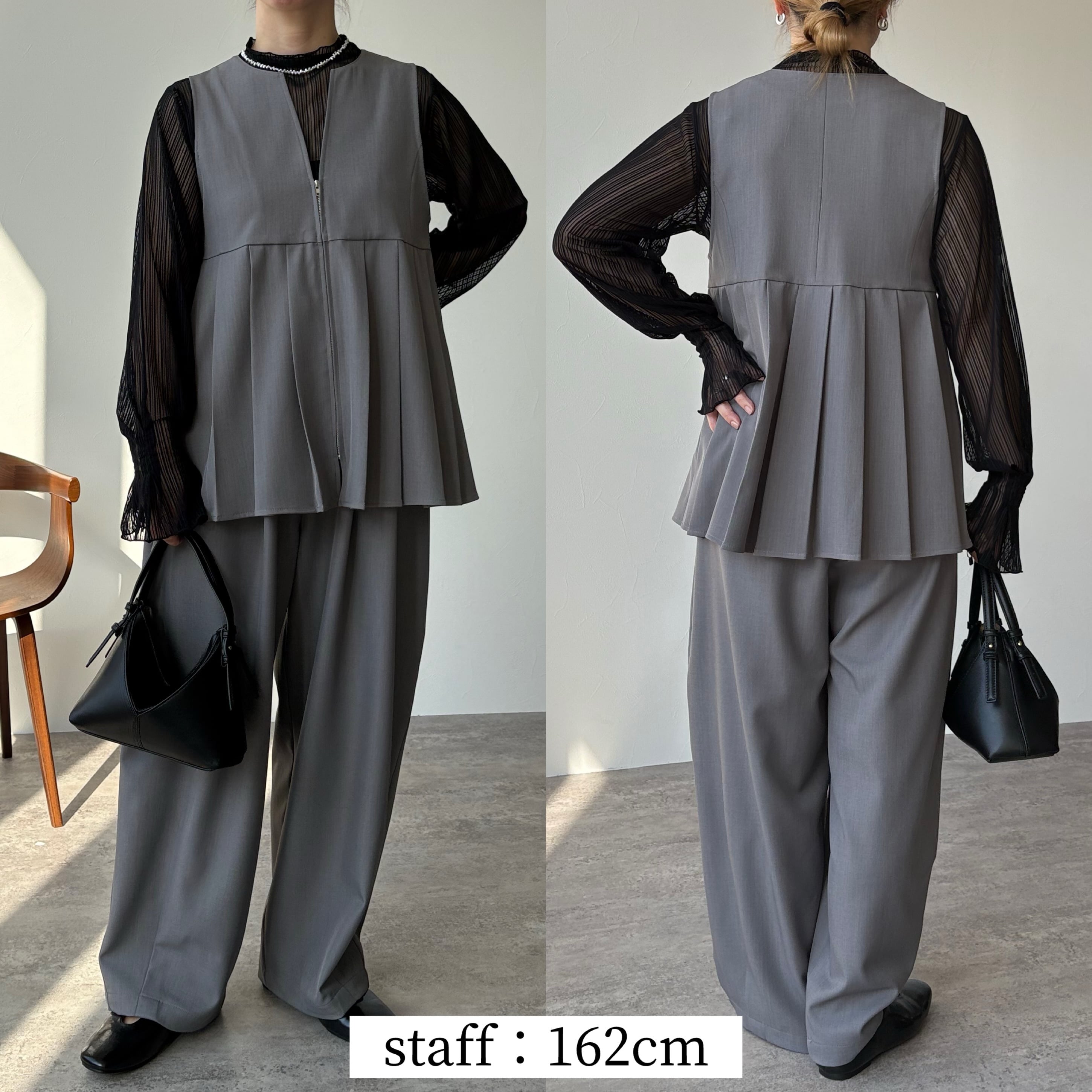 全骨格◎/体型拾わず美脚見え】3タックコクーンパンツ<SETUP可能品番