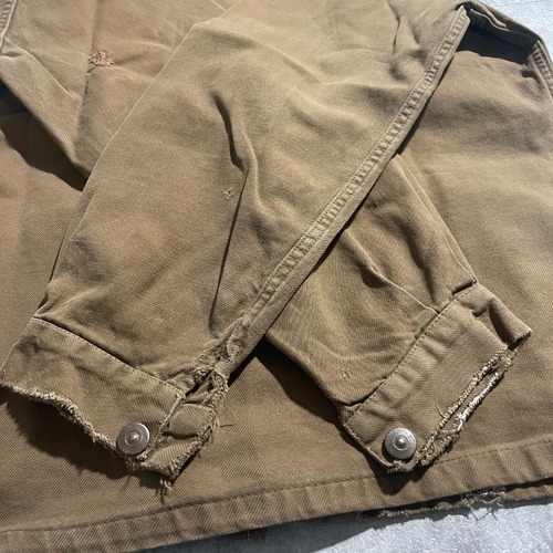 50s LE MINEUR 刺繍タグ ブラウン コットンツイル メタルボタン フレンチワークジャケット 詳細写真20