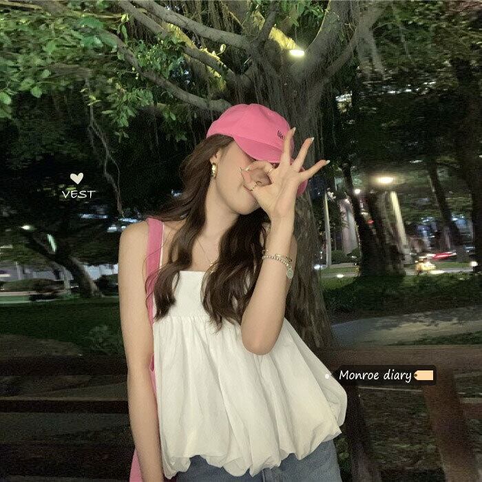 ホワイトショートトップス サマー 大人ガーリー スウィート キュート カジュアル 夏物 モンロー73313370172