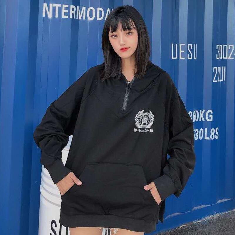 フードカジュアルセーター トップス オータム薄手Tシャツ ロング 大きめサイズ 秋物 ミックスインファッション28435162221