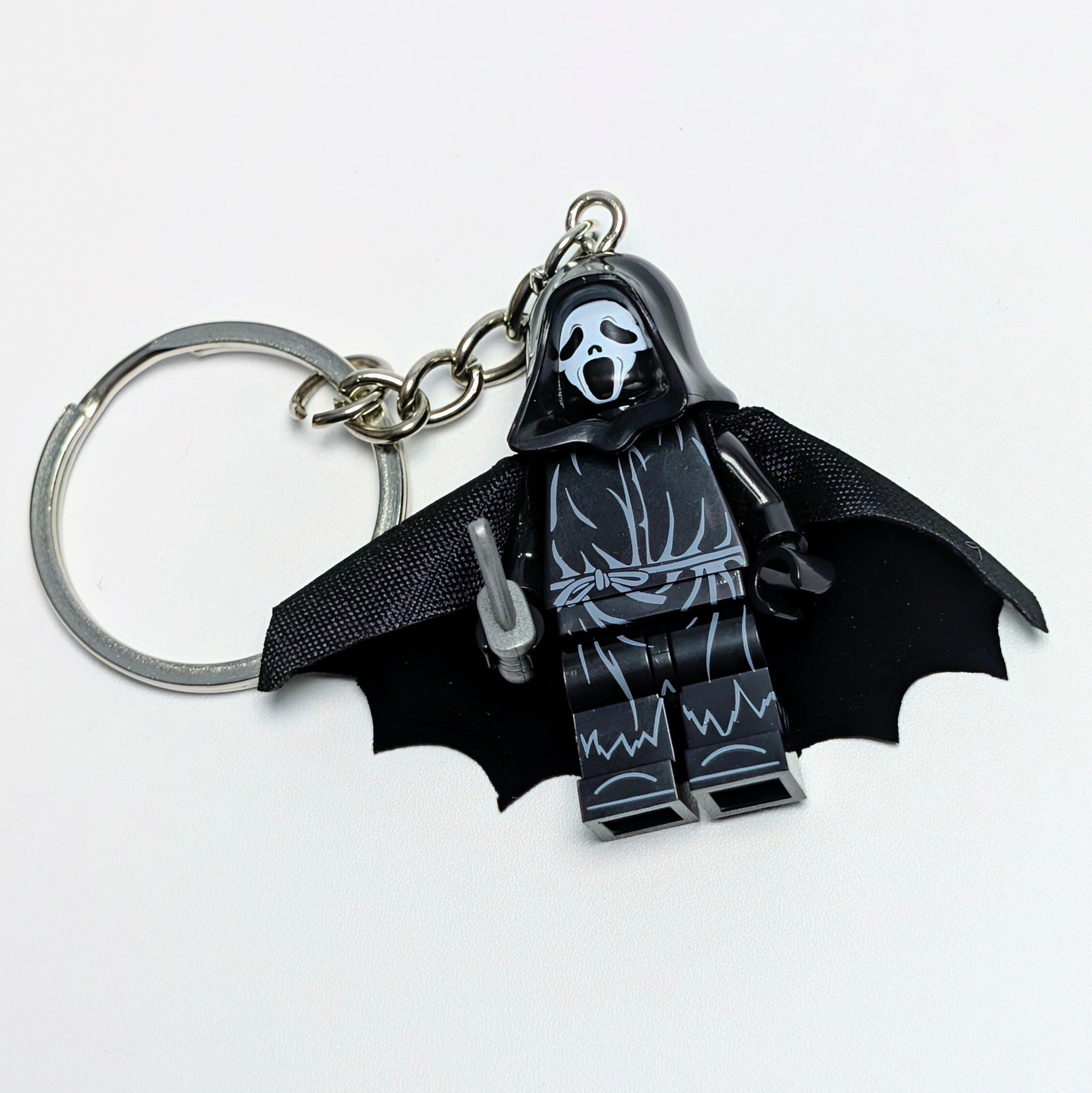 ★ブロックフィギュアキーホルダー★【 Scream ( スクリーム ) 】 Ghostface ゴーストフェイス 〚アメリカン雑貨 アメトイ〛