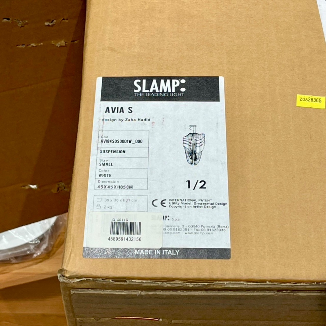 未使用品 SLAMP スランプ AVIA SUSPENSION S WHITE アヴィア サスペンション ホワイト ペンダントライト サスペンションライト 吊り下げ照明 天井照明 デザイナーズ家具 イタリア モダン ラグジュアリー ホテルライク