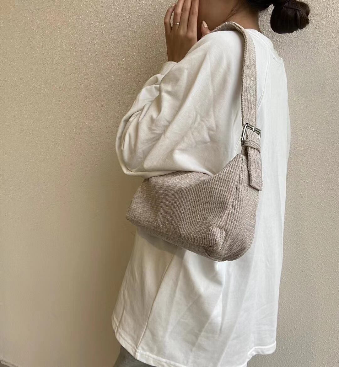 コーデュロイ　ハンドバッグ　AS119-8101-1