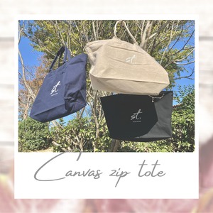 Canvas zip tote & st.tag (4colors)