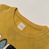 Karl Helmut カールヘルム シューズ柄 プリント スウェット トレーナー シャツ L~XL程度 /イエロー/ピンクハウス