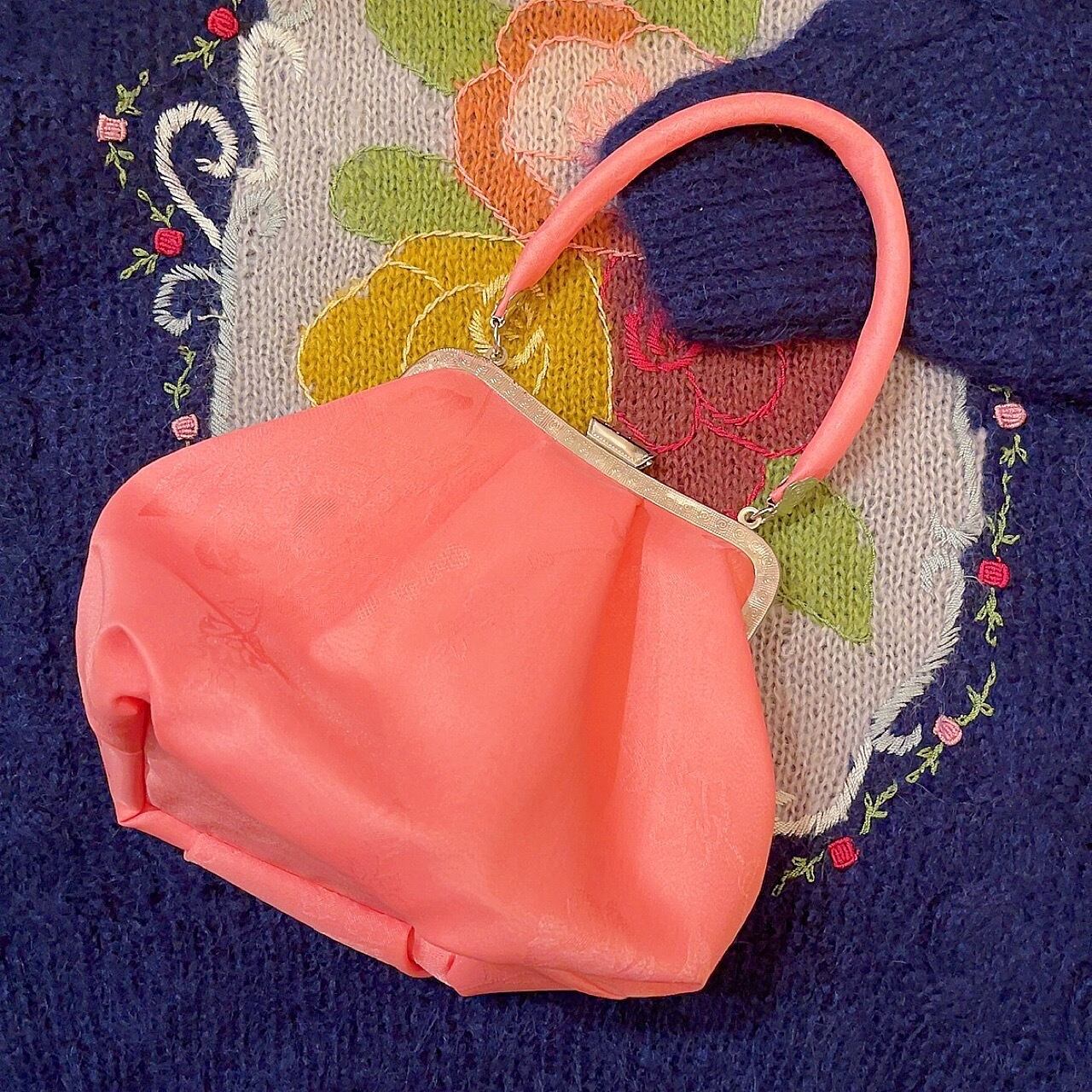 vivid pink frame purse bag