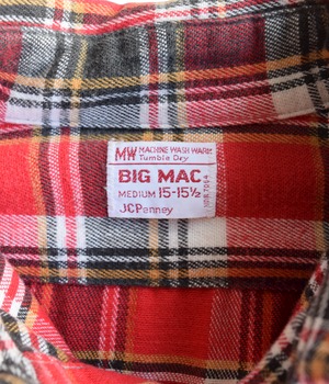 VINTAGE 70s CHECK SHIRT -BIG MAC-