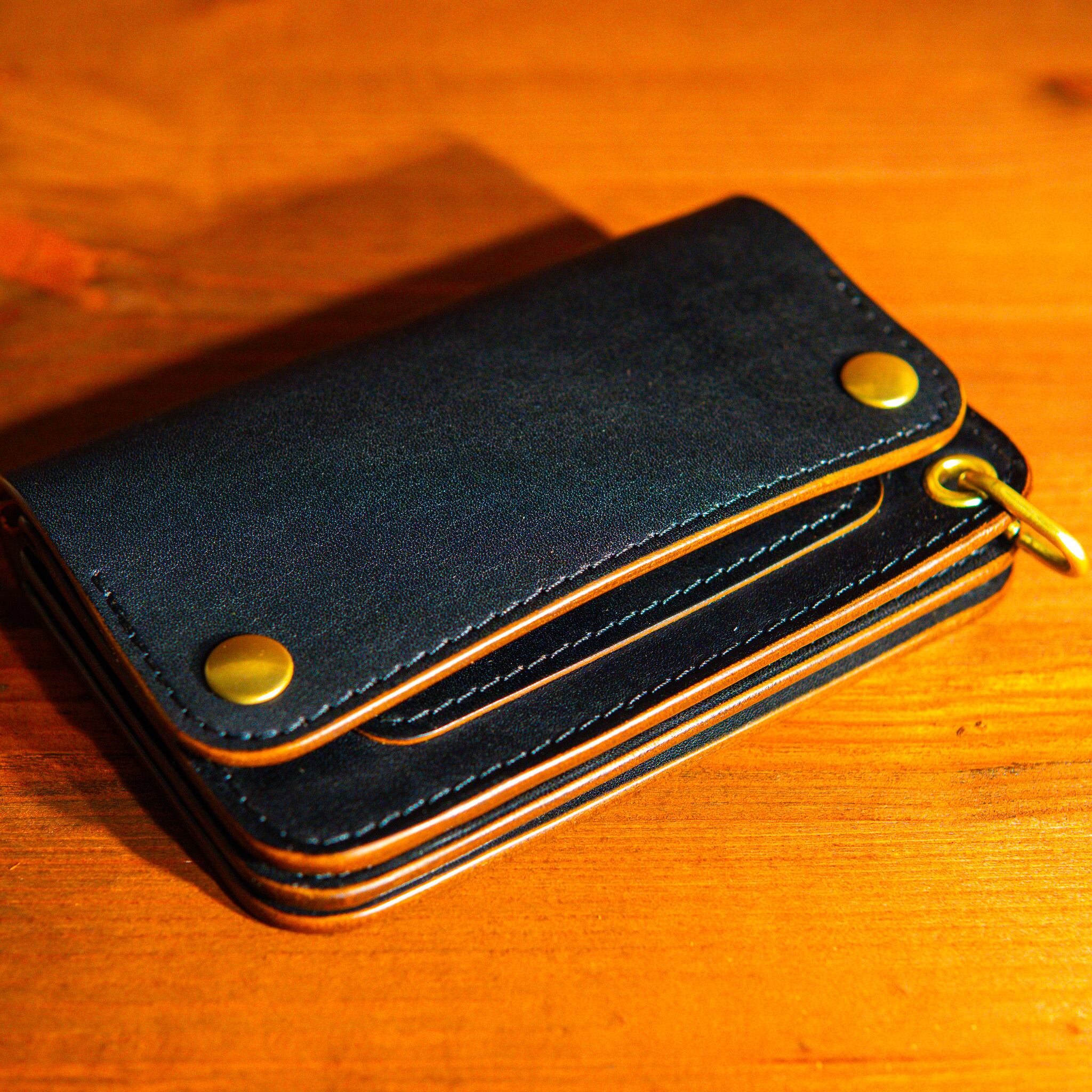 ☆トラッカーウォレット　栃木グレージングサドルブラックレザー ☆トラッカーウォレット 栃木グレージングサドルブラックレザー